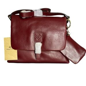 Patricia Nash Mili Leather Medium Flap Crossbody w/ Coin Pouch   0124